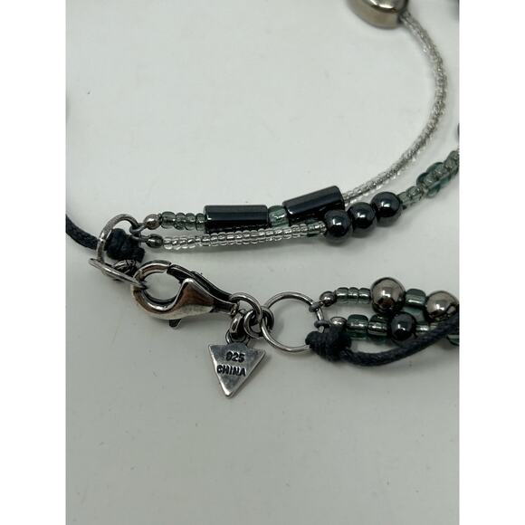 Silpada Necklace Marked 925 Multilayer with Hematite - Picture 6 of 9